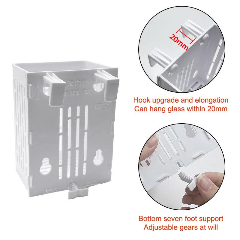 Hanging Suction Cup Hook Aquarium Plant Holder Plastic Aquarium Planter Planter Baskets Aquatic Pot Box Aquascape Decoration