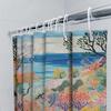 Красочная шторка для душа с коралловым принтом, водонепроницаемая тканевая, украшение для ванной комнаты для дома, декор для ванной, идеальная идея для подарка (многокрасочный)