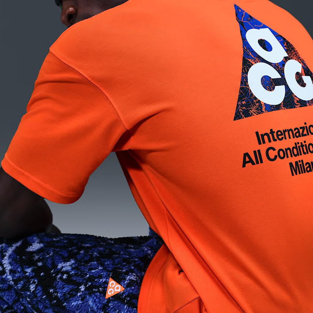 Nike X Интер Милан Серия ACG Футболка с круглым вырезом с коротким рукавом Быстросохнущая Футбольная футболка Мужские Топы IF0513-819