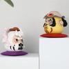 6см Q-версия Фигурка Аниме One Piece Ника Луффи Зоро Санджи Нами Кос Супер Дарума Фигурка ПВХ Статуэтка Модель Игрушки Украшения для Автомобиля