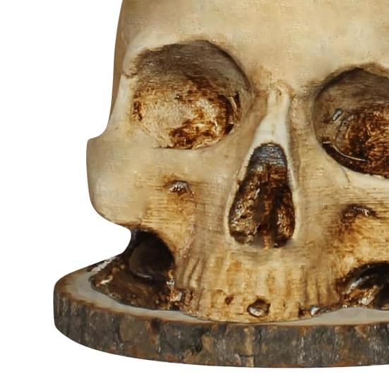 Подставка для ножей в виде черепа, Ужас, Полимерная фигурка черепа, Органайзер для кухонной столешницы, Блок для ножей