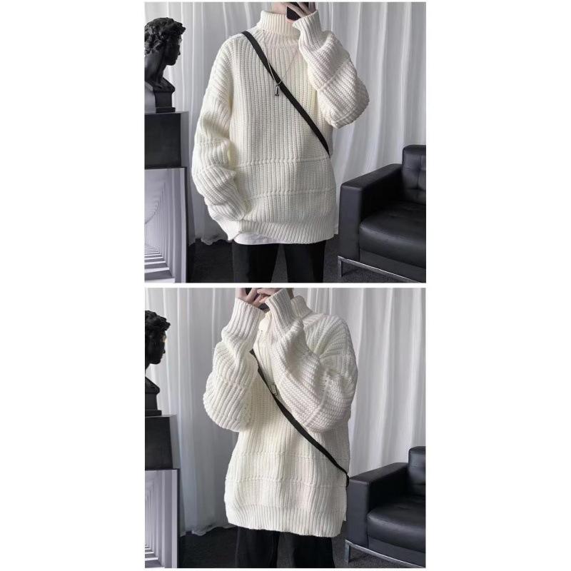 Men’s Thick Warm Knitted Turtleneck Sweater - Autumn/Winter Trendy Lazy Style