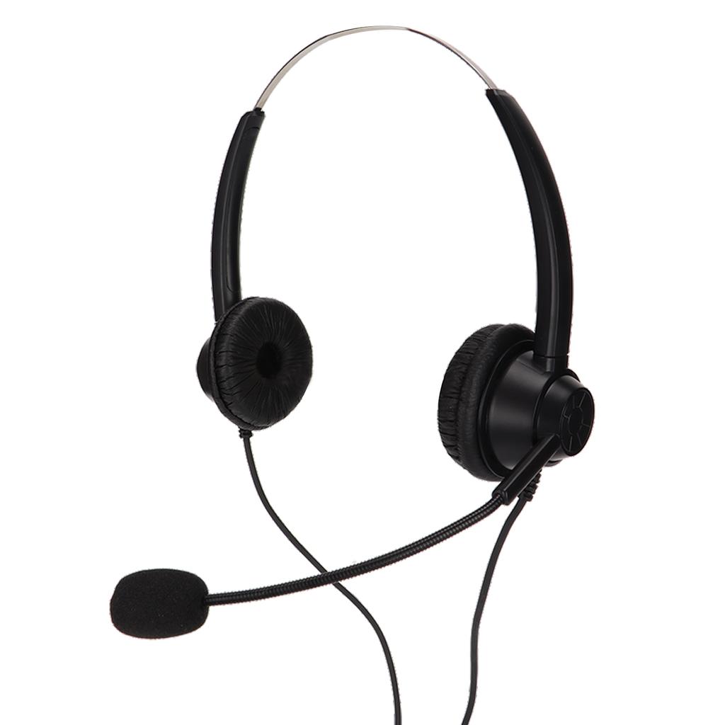 H360DRJ Binaural Phone Headphone Black Noise Canceling Double Sided Headset for Call Centers Online