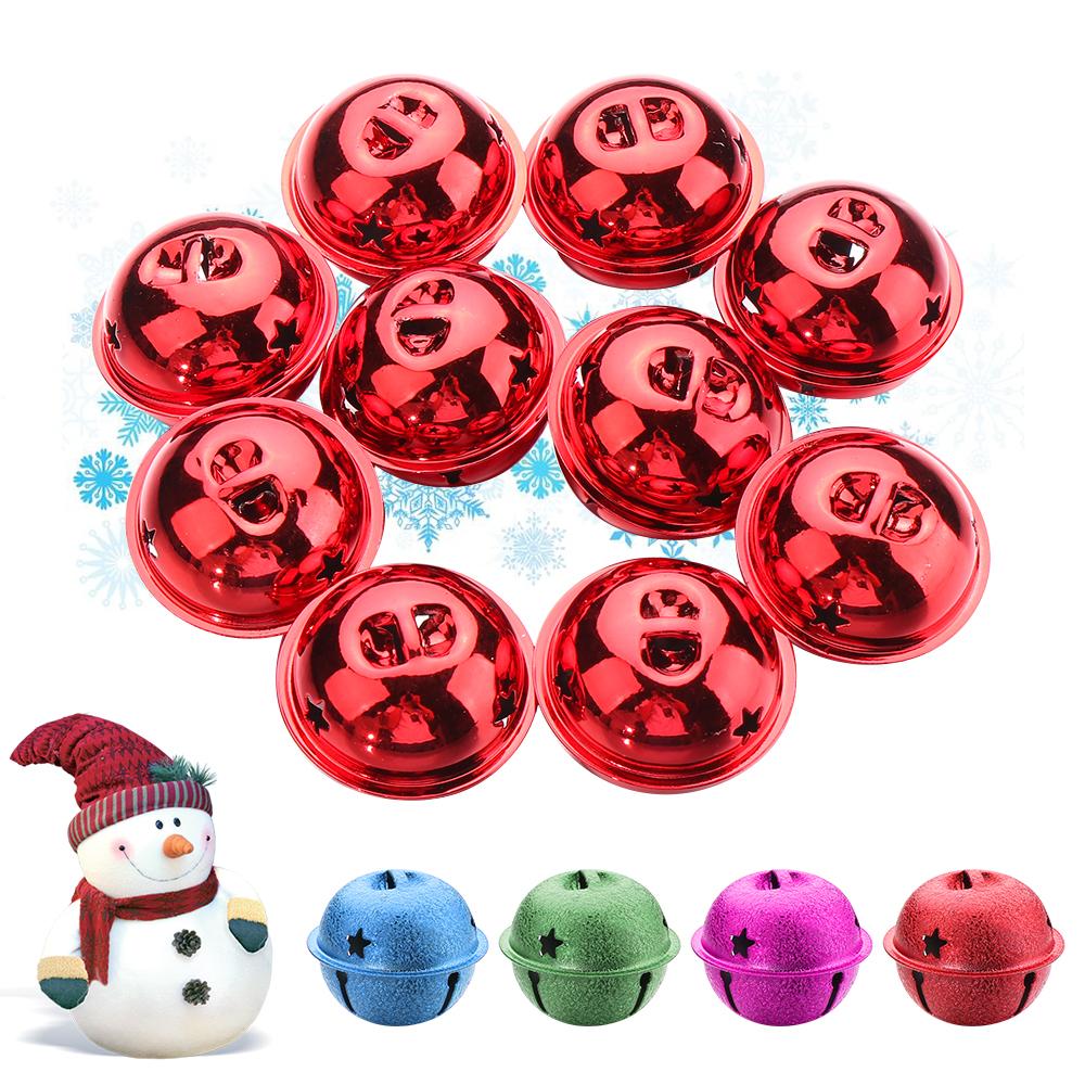 DIY Crafts Christmas Pendant Matte Bells Bright Iron Jingle Christmas Tree Decor Drop Ornaments