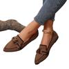Spring and Autumn Pointed Flat-soled Single Shoes Large Size Fashion Flying Weaving  Casual Women's Shoes