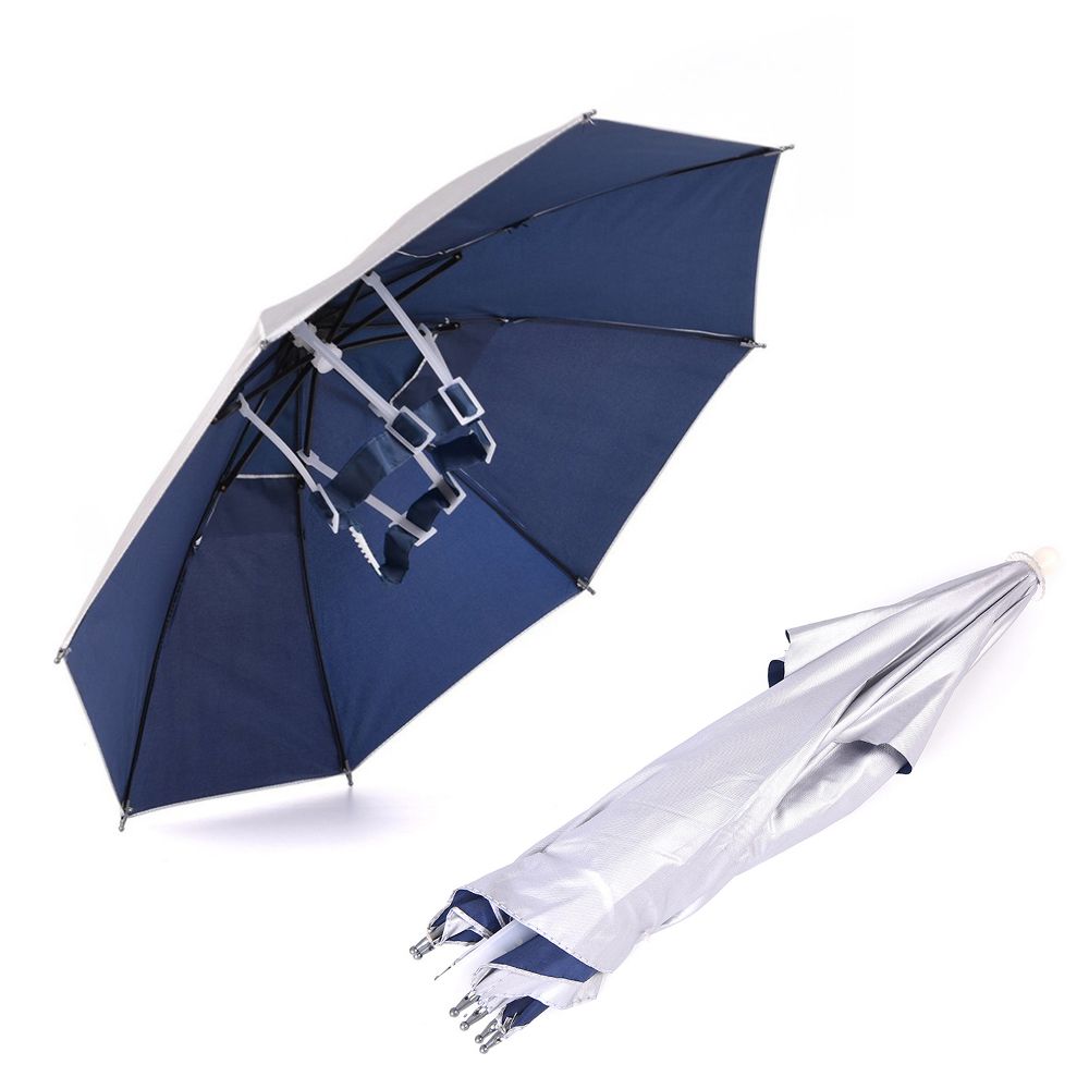 Portable Foldable UV Protection Handsfree Waterproof Umbrellas Fishing Caps Sun Hat Umbrella Cap