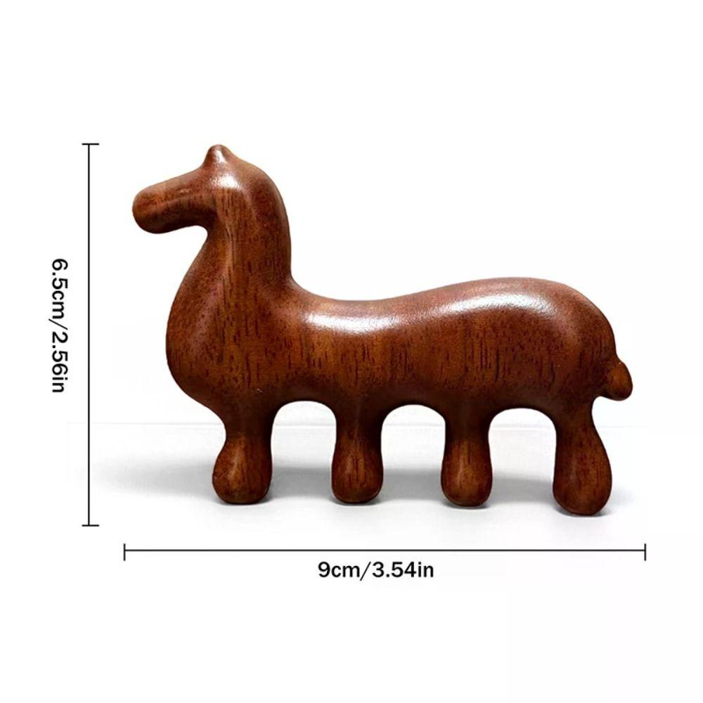 Zodiac Horse Scalp Point Massage Brush Coarse Tooth Body Meridian Massage Comb  Health Maintenance