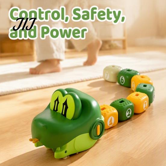 Interactive Snake Toy Set 1/2 Sets Remote Control Car Toy, Magnetic Eating Itself Game 2 Player Electric RC for Kids