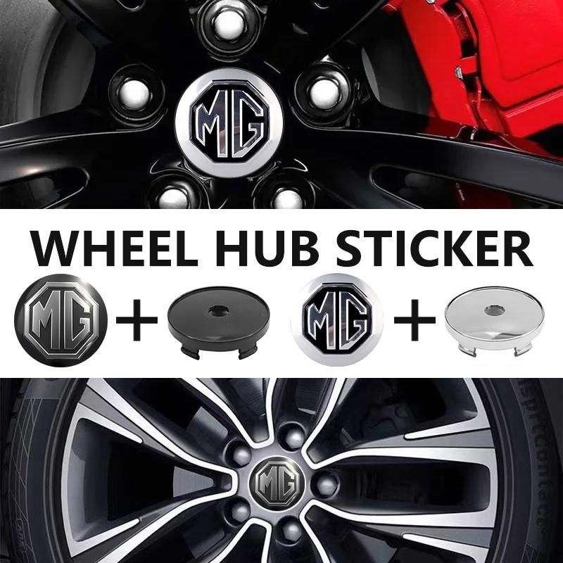 For MG 4pcs 60mm Car Wheel Center Cover Hub Cap Auto Decoration Accessories RX5 RX8 350 550 6 3 5 7 ZR ZS HS GS GT Hector tcl6