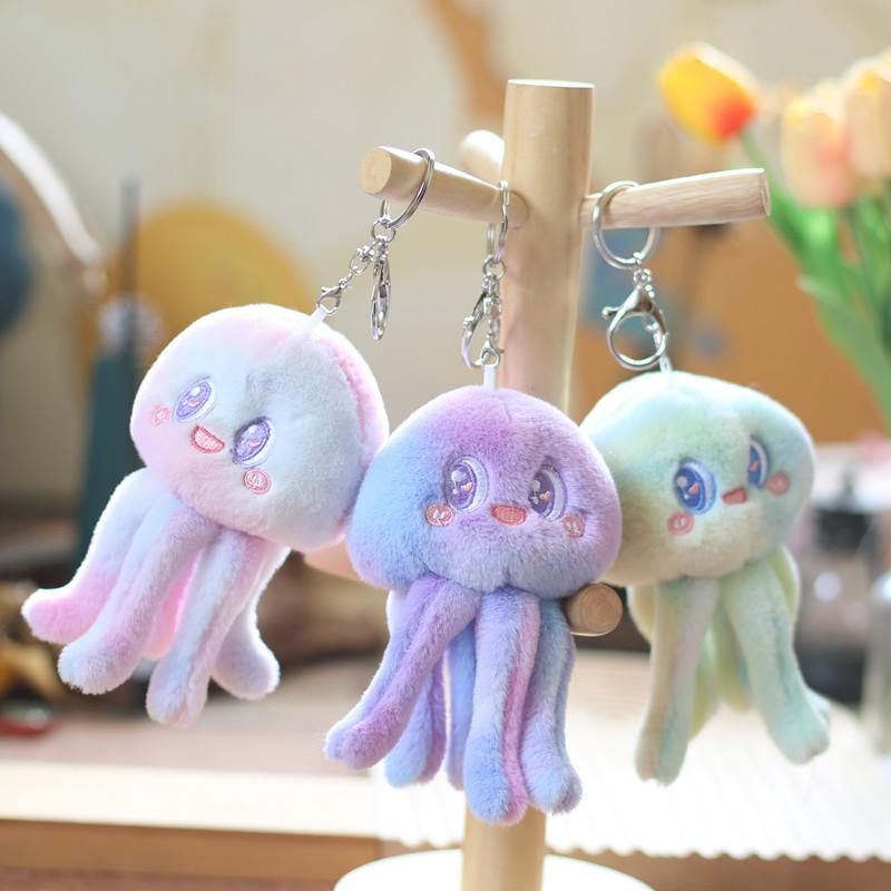 Cute Cute Marine Animal Jellyfish Pendant Plush Toy Doll Octopus Bag Hanging Ornament Keychain Doll