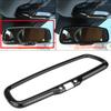 Carbon Fiber Style For Alfa Romeo Giulia Stelvio 2016 2017 2018 ABS Plastic Car Interior Rearview Mirror Frame Trim