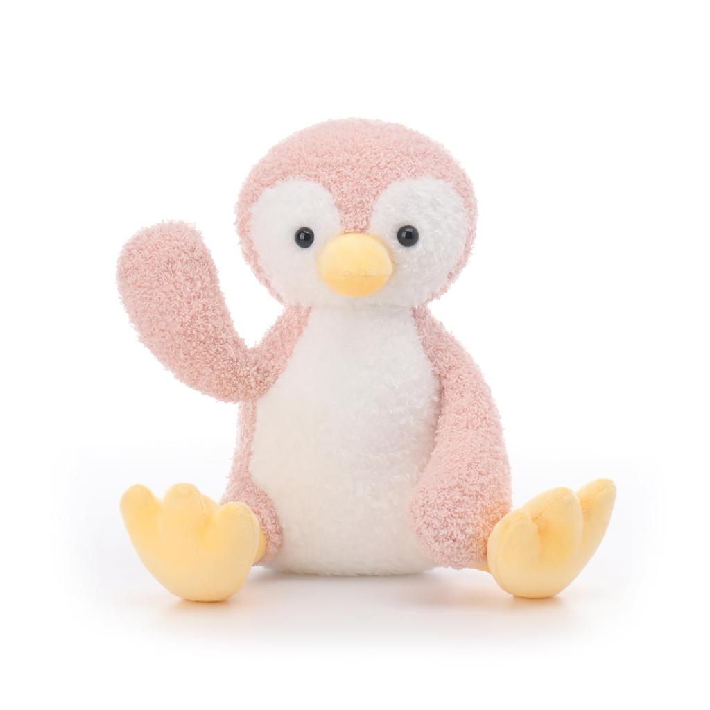 Apricot Lamb Pink Velvet Penguin Plush Toy for Kids, Soft and Cute, Fluffy Pink Velvet Penguin for Girls and Boys, 22cm