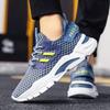 2025 лето новая одинарная сетка полые удобные туфли студенческие мужские большая сетка спортивная обувь мужская синяя черно-белая размер 39-44