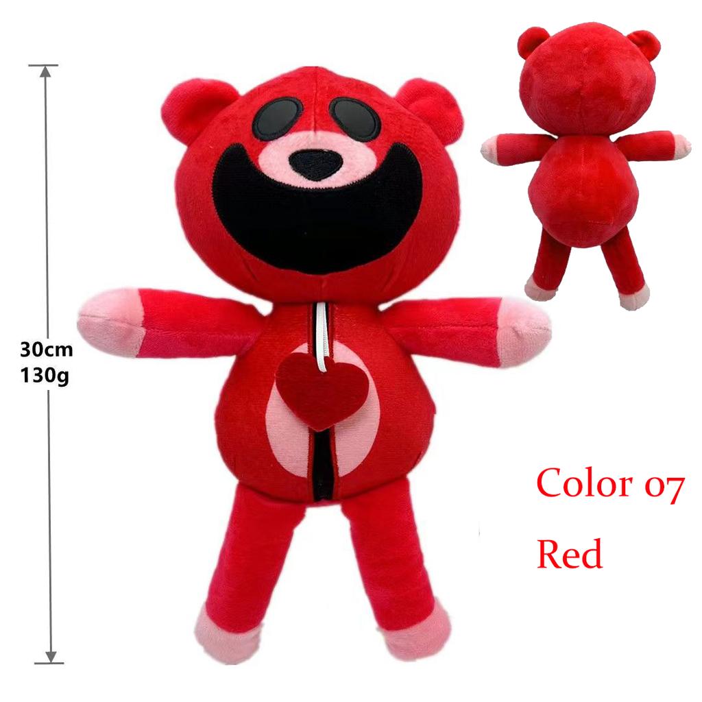 8 Smiling Critters Plush Toys Jumping House Cat Pup Bear Holding Plush Cat Pup Plush Doll Decoration Kawaii Soft Fill Toy Childr