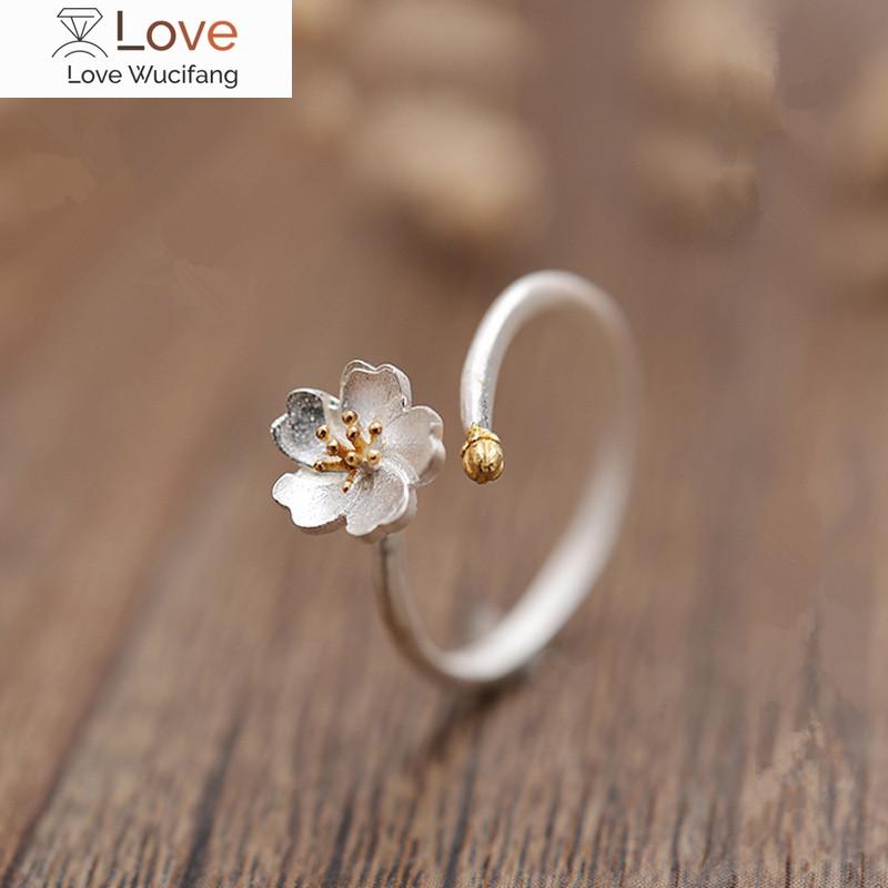 Silver Plated Rings For Women Engagement Jewelry Girls Adjustable Opening Rings