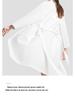 Hotel Inn All-Cotton Waffle Bathrobe with Reversible Collar - Perfect for Four Seasons, Hot Springs, and Salons - White Robe