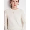 Women's Plus Size 100% Wool Thickened Round Neck Sweater - Winter Solid Color Pullover