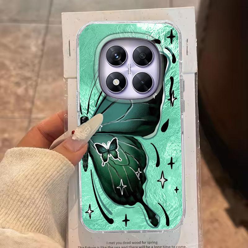 Case For Redmi Note 14 Pro Plus 13 Pro 14S 14C 13C A3 Xiaomi 14T 13T Pro 5G Phone Cover Butterfly For Redmi A5 Protective Bags