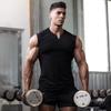 Fitness Clothing Muscle Sports Vest Men Summer V-neck TankTop Men Bodybuilding Gym Clothing Workout Sleeveless T-Shirt