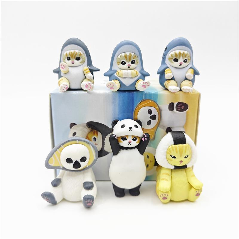 Cat Cos Animal Panda Rabbit Action Figure Toy Decoration Ornaments Xmas Gift
