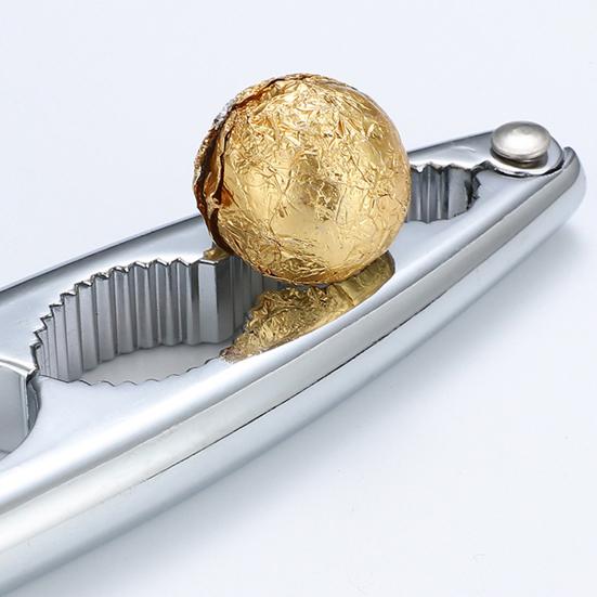 Щелкунчик легко раскалывает гайки Эргономичная ручка Нержавеющая защелка с пряжкой Нескользящая нержавеющая сталь Инструмент для взлома орехов