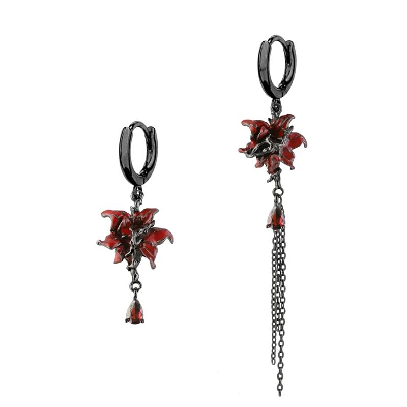 Мандала Цветок Кисточка Ожерелье Серьги Кольцо Браслет Панк Готика Ожерелье Y2K Сладкий Крутой Стиль Острая Девушка Ювелирные Изделия Подарок