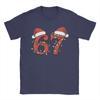 Christmas Number 67 Xmas Men's T Shirts  Novelty Tee Shirt Short Sleeve Crew Neck T-Shirt Cotton 6XL Tops