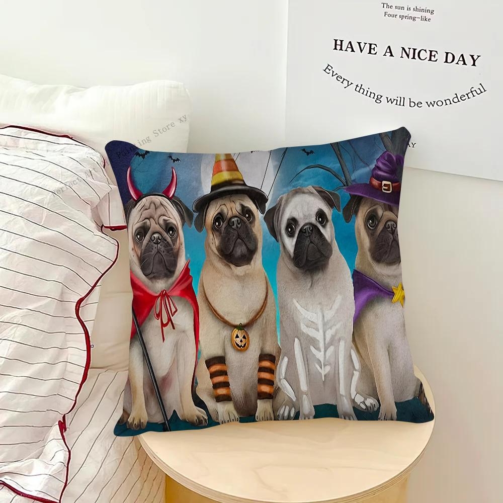 Чехол для подушки для ванны с бульдогом, квадратная подушка, спальня, диван, подушка для отдыха и комфорта, автомобиль, гостиная, домашний декор