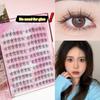 With Jelly Glue Strips Segmented False Eyelashes Glue Free 3D False Eyelashes Manga Lashes  Men
