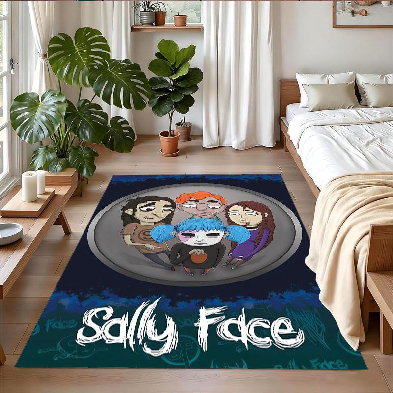 Crystal Velvet Rug Soft Non Slip Indoor Floor Mat Home DecorSally Face