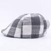 Шляпа Шесть Ткань Сращивание Цвет Клетчатый Берет Летняя Уличная Солнцезащитная Кепка Forward Hat Мужская Кепка