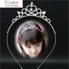 Новая милая тиара в форме сердца принцессы с короной и стразами, диадема для волос, украшения для волос, милая свадебная повязка на голову для подружки невесты