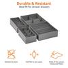 Basic Storage Boxes and Drawer Organizers, Gray, for Dressers and Underwear, Set of 4