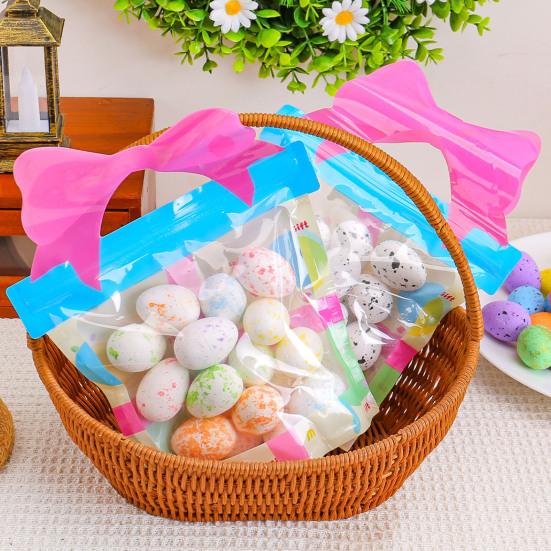 Yousheng 18 шт. пенопластовых пасхальных яиц, самодельные поддельные цветные яйца, наполнители для пасхальных корзин, пятнистые искусственные яйца для пасхальных венков для охоты на яйца, декор
