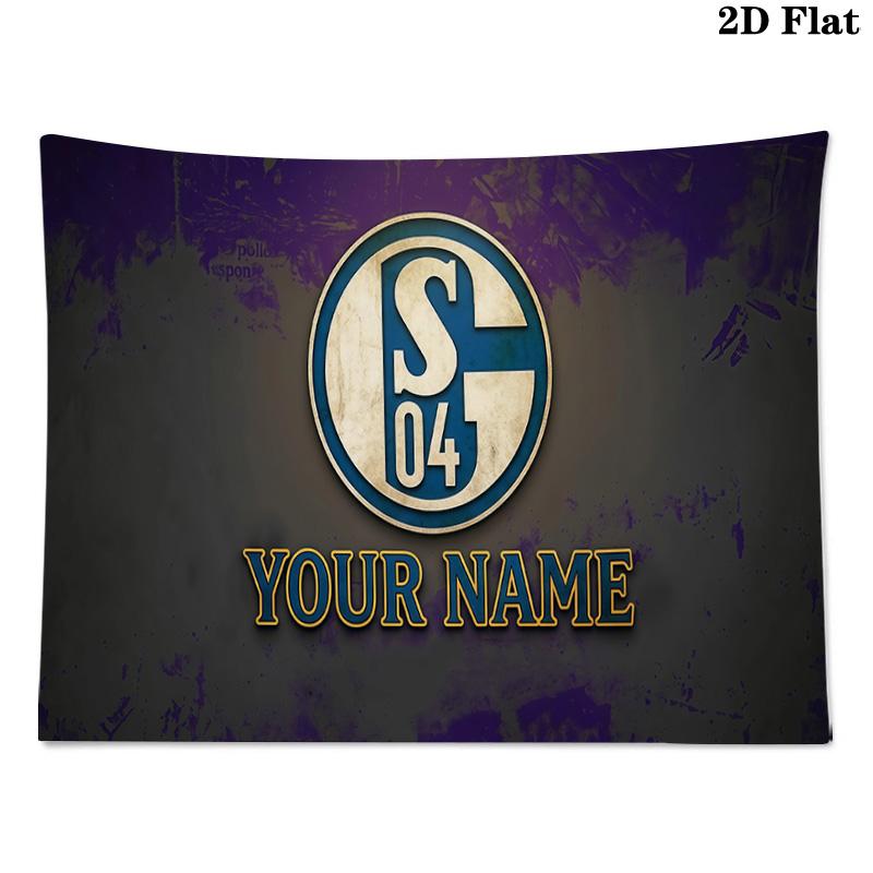 Custom Name FC Schalke 04 Printed Tapestry – Wall Hanging for Bedrooms, Dorms, and Home Decor