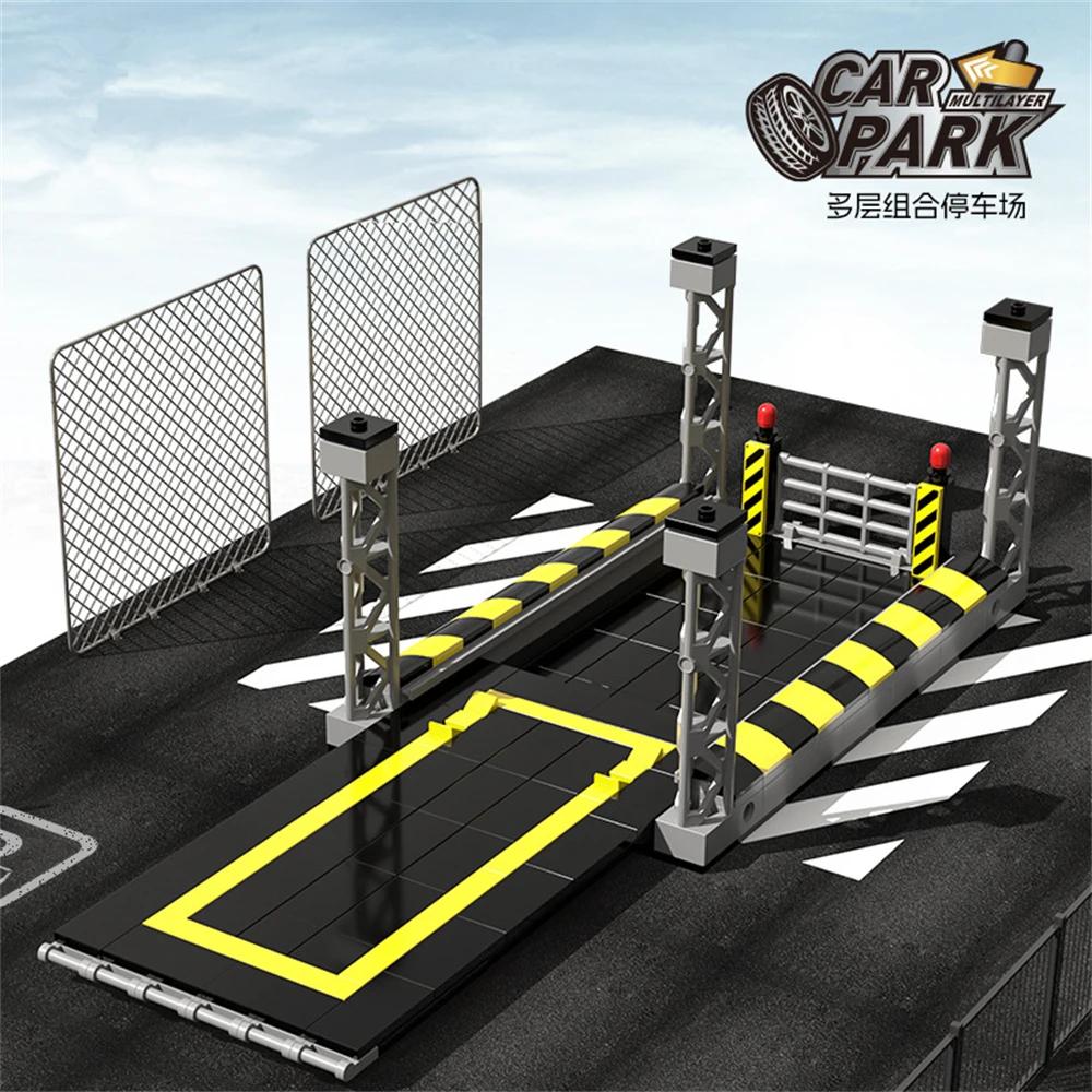 Городские Скоростные Спортивные Автомобили Гараж Конструкторы MOC Суперкар Гоночный Гараж Подставка для Демонстрации Конструкторы Кирпичики Модель Игрушки Для Детей