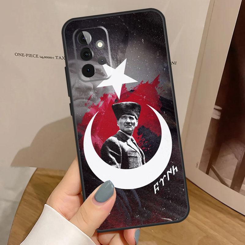 Чехол-флаг Турции Ататюрка для Samsung Galaxy A33 A53 A13 A54 A34 A14 A56 A36 A16 A06 A12 A32 A52 A35 A17 A15 A55