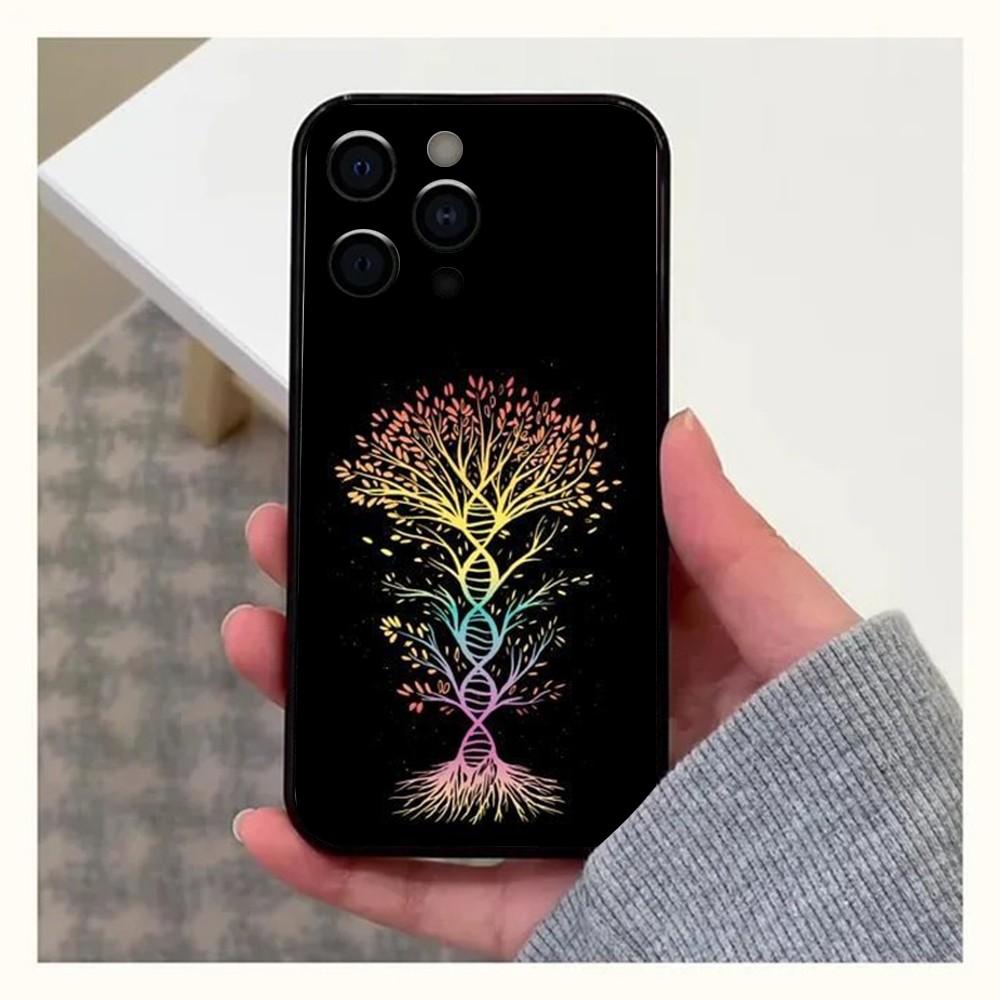 Арт Человеческая ДНК Ген Биология Чехол для Телефона Для Apple iPhone 15,14,13,12,11,Pro,X,XS,Max,XR,Plus,Mini Мягкий Черный Чехол