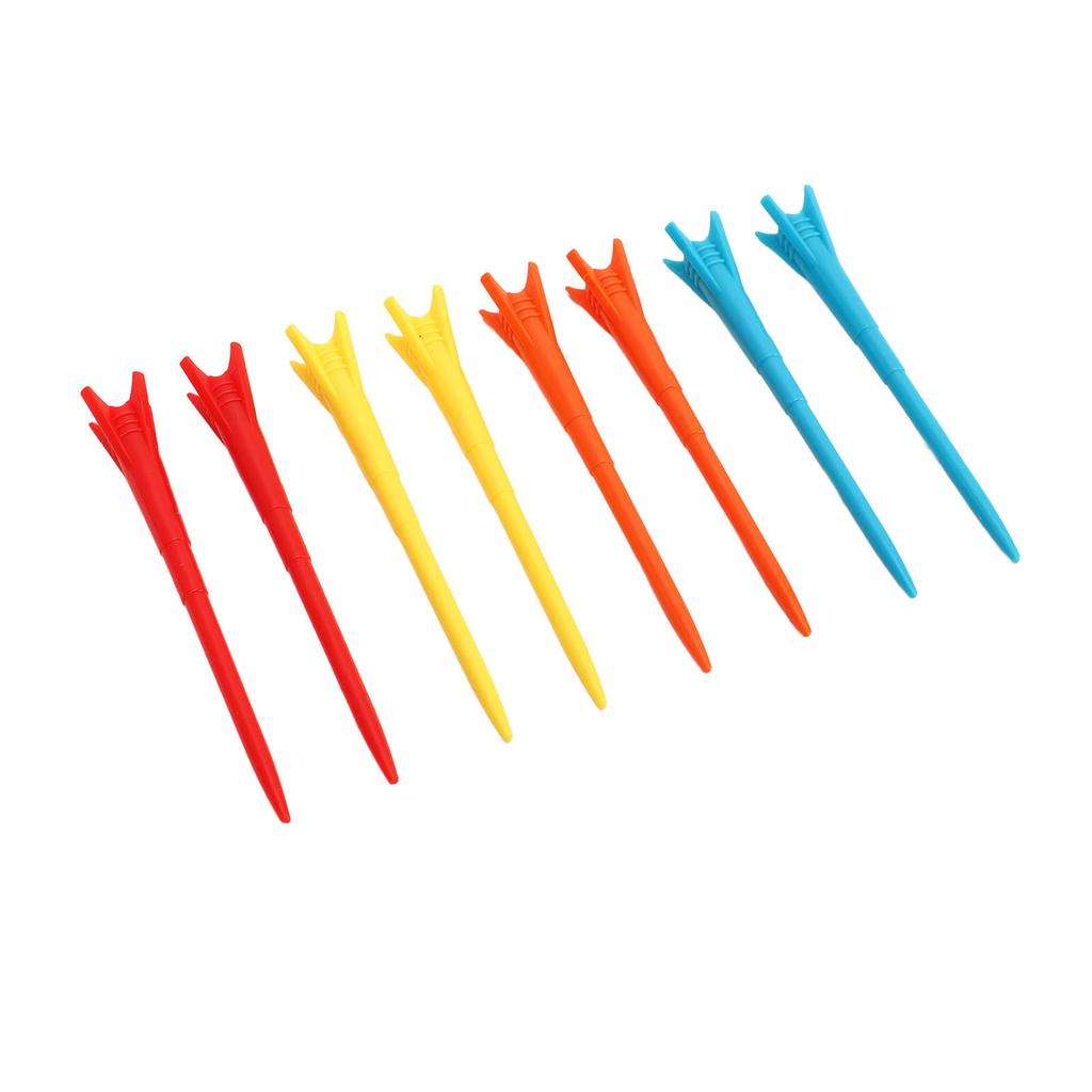 8 шт. Тройники для гольфа, разноцветные, 4 зубца, пластиковые тройники, уменьшают трение, боковое вращение, аксессуары для гольфа