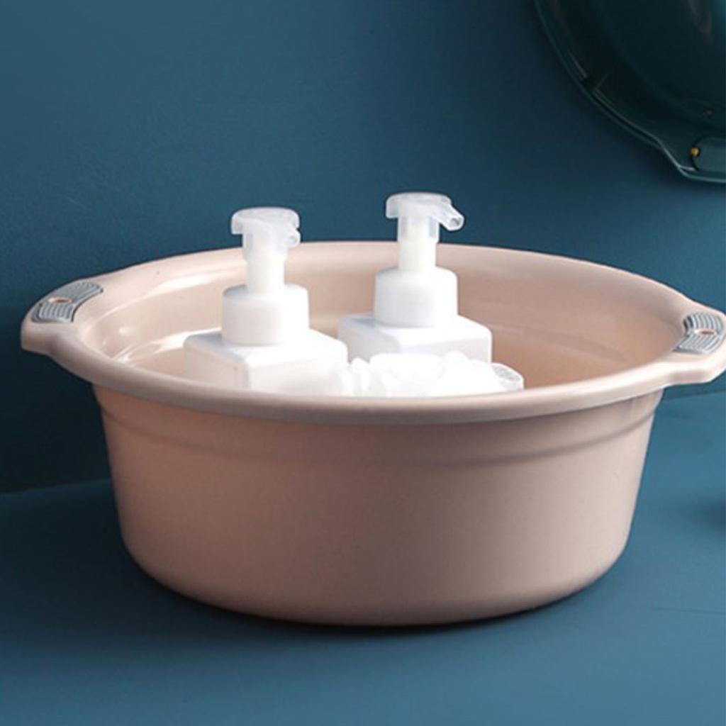 Plastic Washing Basin Multipurpose Light Face Baby Adult Foot Washbasin Tub with Double Handles for Home Bathroom