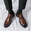 Модные мужские деловые кожаные туфли на шнуровке повседневные кожаные туфли мужские туфли-оксфорды с толстой подошвой роскошные туфли-лоферы мужские
