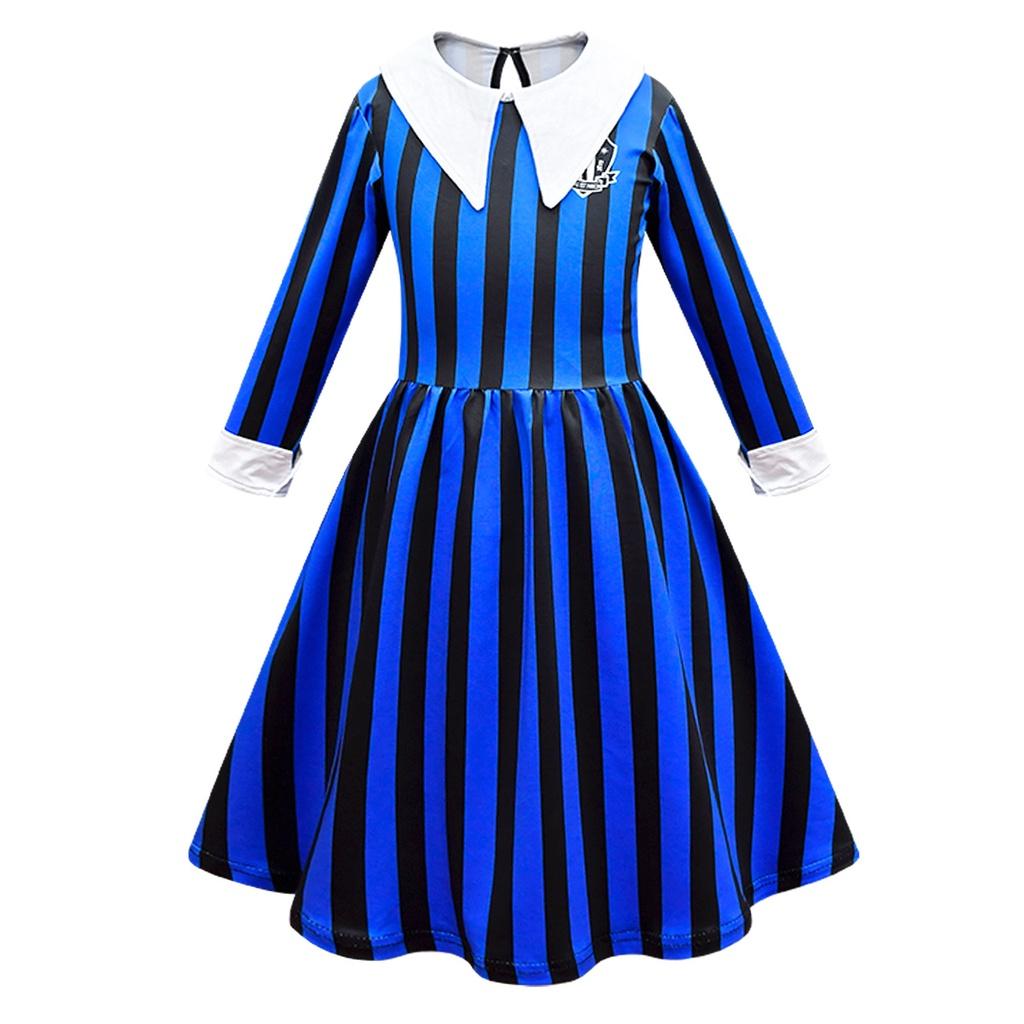 Wednesday Addams Costume Polyester School Uniform For The Addams Family