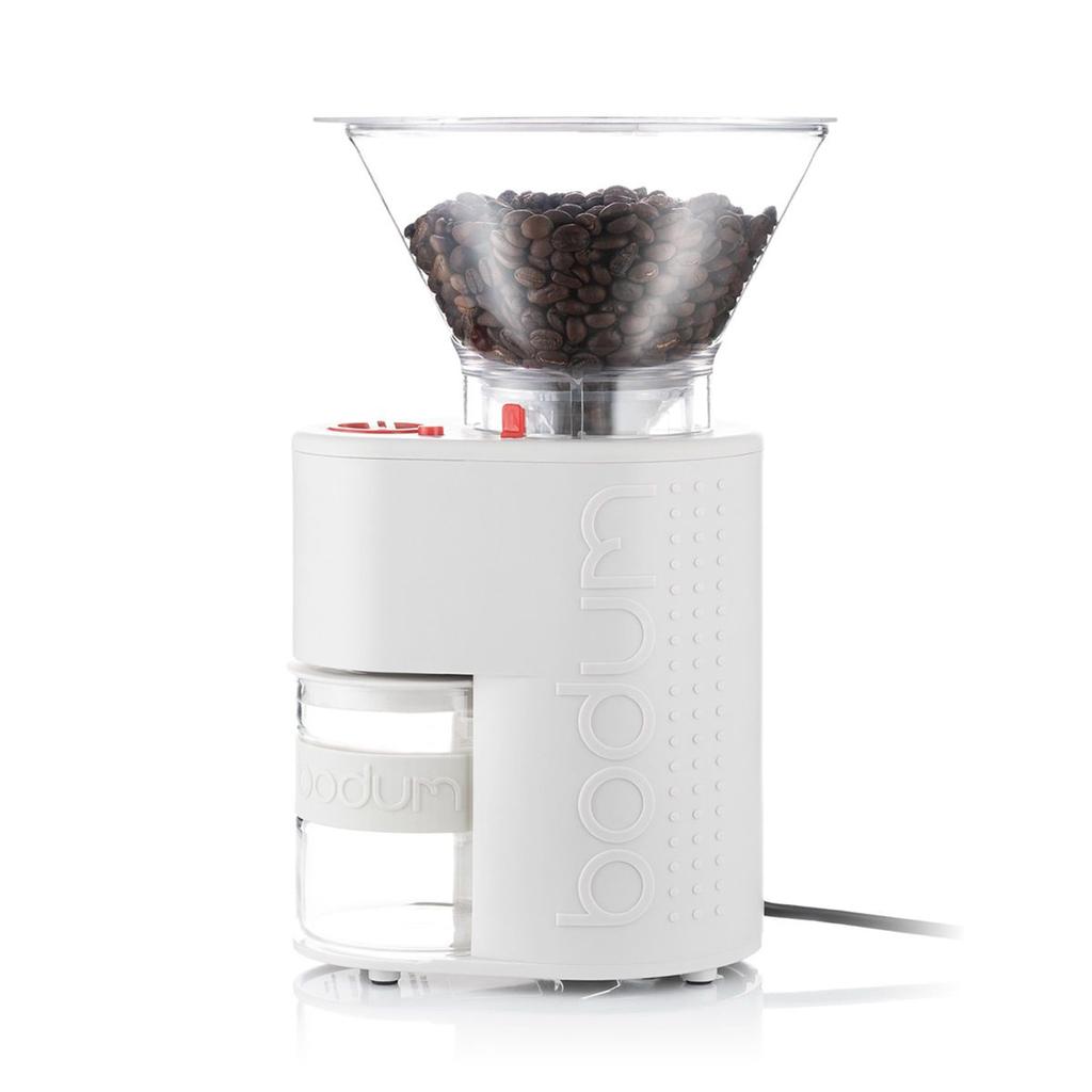 BODUM Coffee Mill Electric Mill BISTRO Bistro Electric Coffee Grinder Conical Blade Prevents Uneven Grinding Quiet Grind Adjustment Off-white