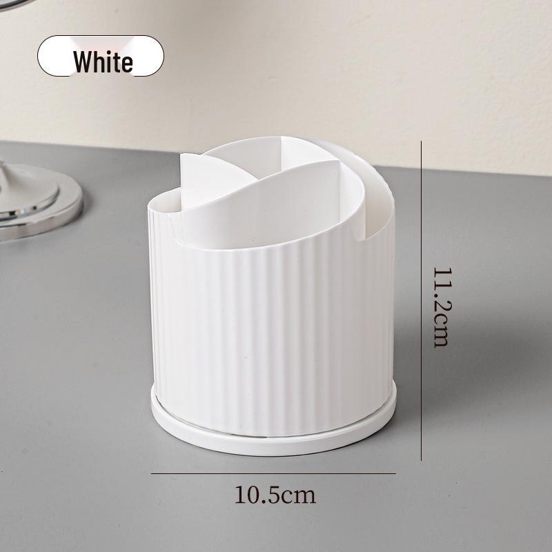 Вращающийся органайзер для макияжа: Косметический органайзер большой вместимости для помад, теней для век, карандашей для бровей и кистей.