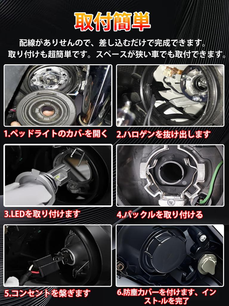 LTONXEN H11 LED Headlight, Ultra Compact Bulb, Compatible with H11/H8/H16, Brightness, 6,500K White, Easy