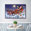 Christmas Decoration Santa Claus Elk Snowy Atmosphere Decoration Painting Modern Home Decoration Pictures No Frame