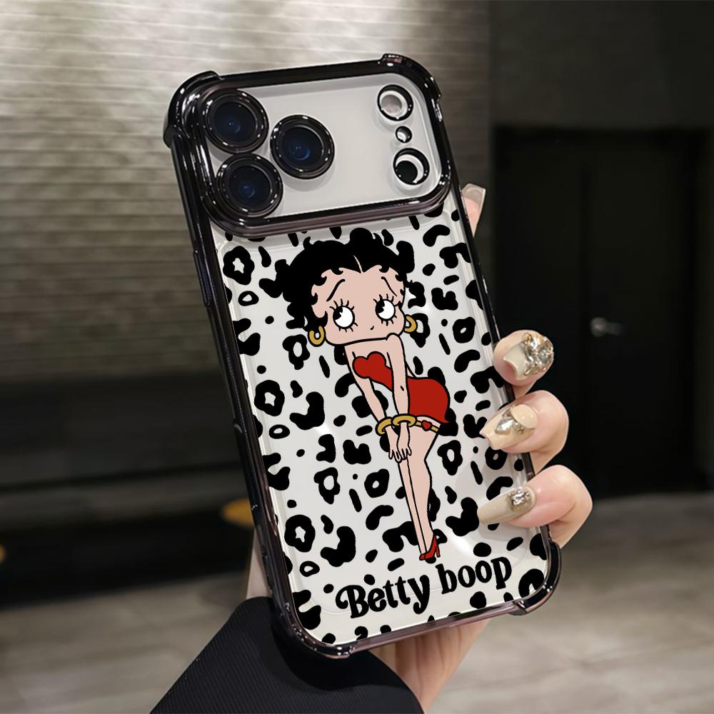 Leopard Print B-Bettys Phone Case for Samsung Galaxy A57 A56 A55 A54 A53 A52 A37 A36 A16 A06 4G 5G Anti-drop Transparent Cover