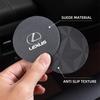 Interior Stickers 2Pcs Car Anti-slip Water Cup Heat Insulation Mat Suede Decor Coaster For Lexus ES300 RX330 RX300 GS300 IS250 I