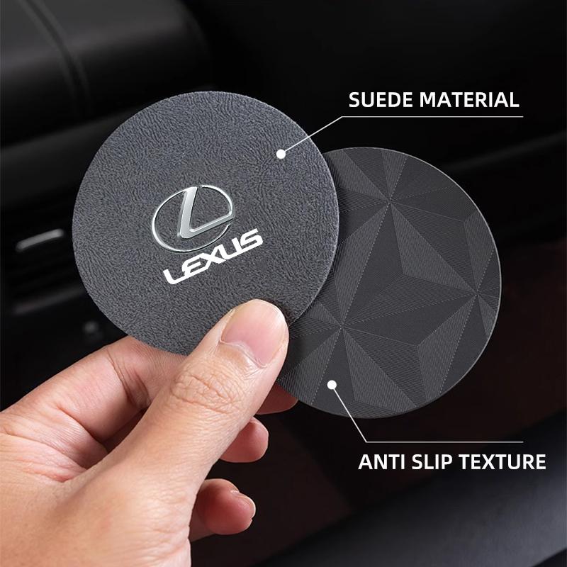 Interior Stickers 2Pcs Car Anti-slip Water Cup Heat Insulation Mat Suede Decor Coaster For Lexus ES300 RX330 RX300 GS300 IS250 I