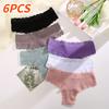6PCS Lace Panties Women Briefs Low Waist Soft Lingerie Comfortable Female Underwear Girls Intimates Panties
